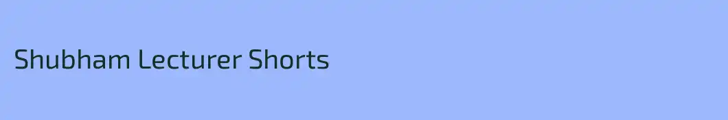 Shubham Lecturer Shorts